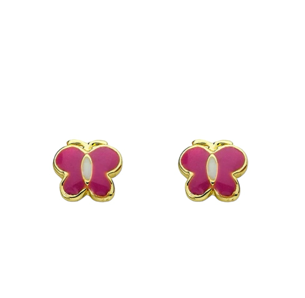 Pinky Butterfly Earrings