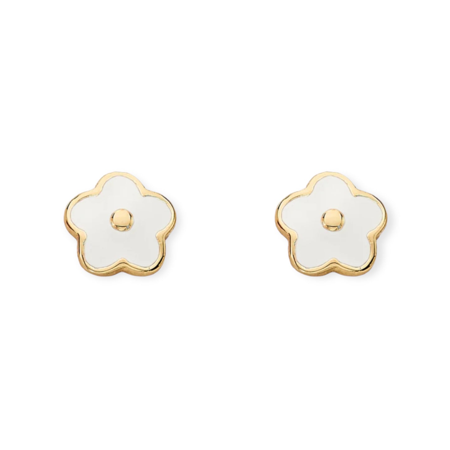 White Flower Earrings