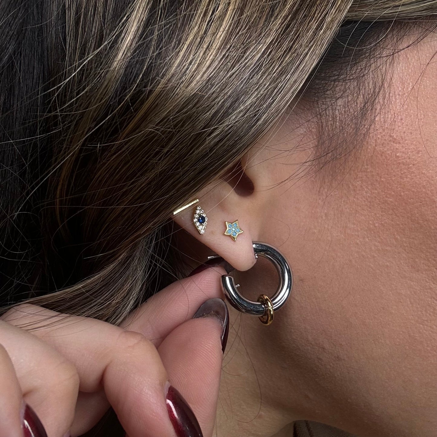 Cecilia Double Tone Earrings
